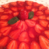 cheesecake con mermelada de fresa