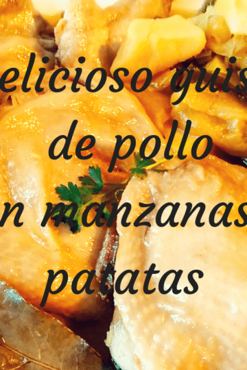 pollo con manzanas y patatas