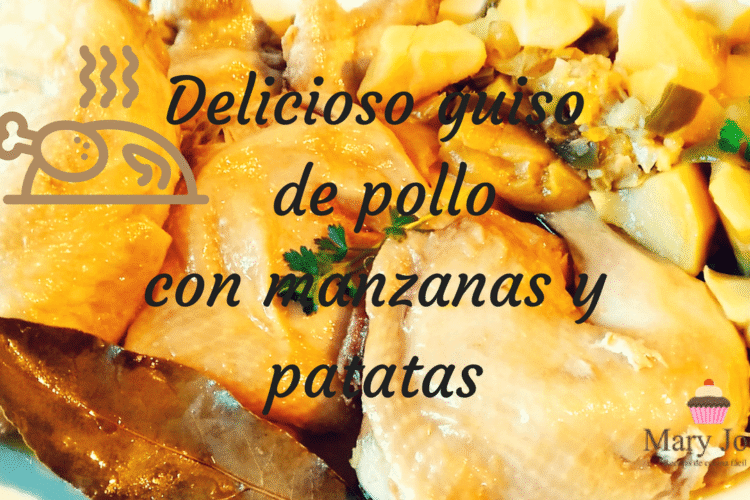 pollo con manzanas y patatas