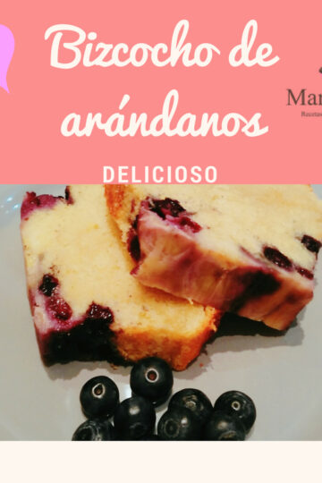 bizcocho con arándanos