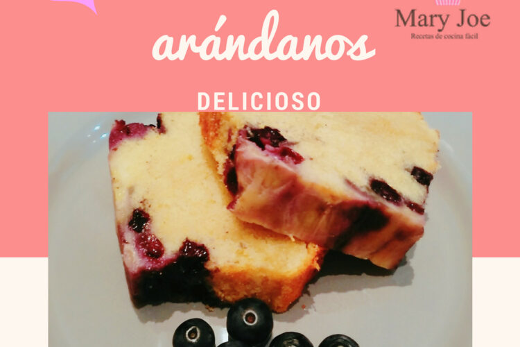 bizcocho con arándanos