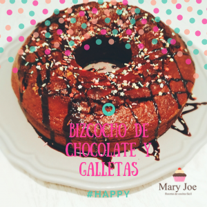 Bizcocho de galletas y chocolate