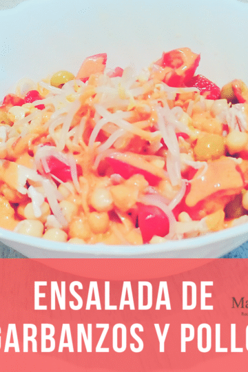 ensalada de garbanzos con pollo