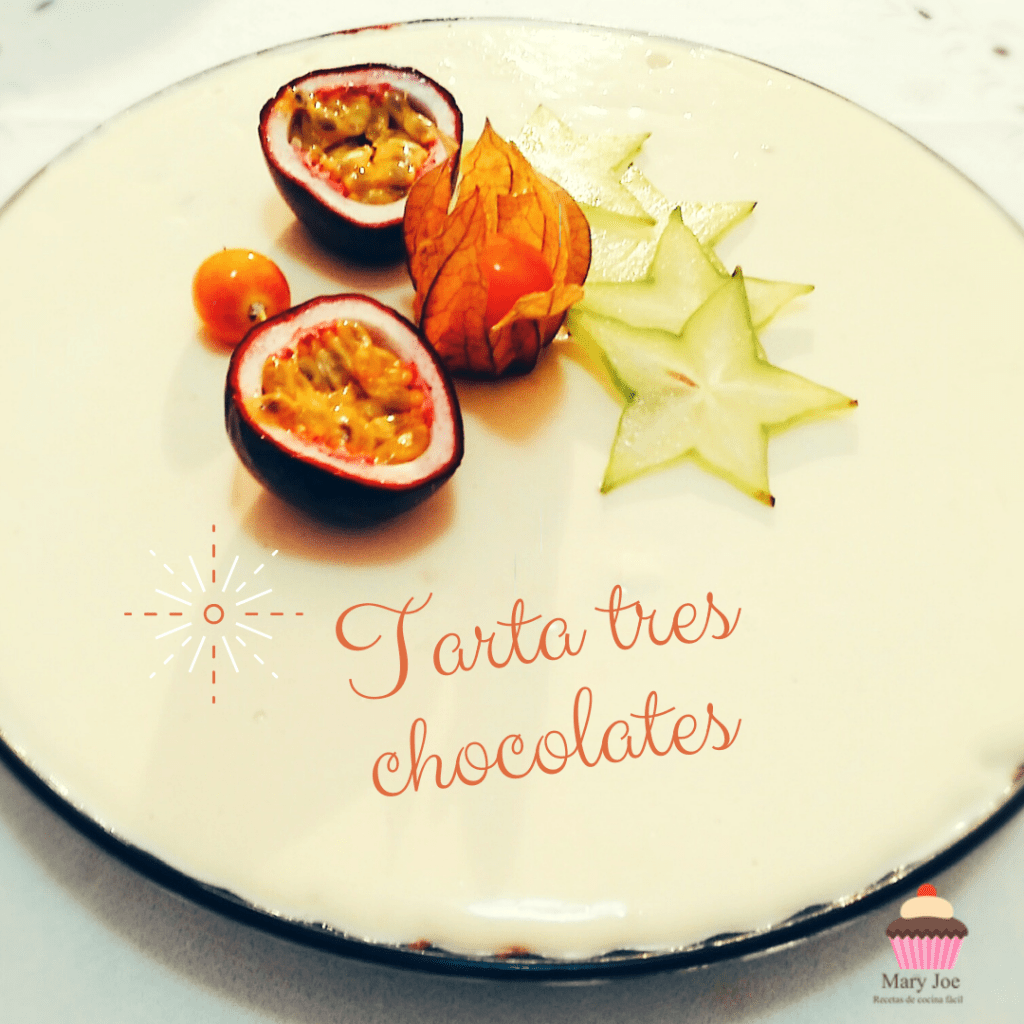 receta tarta tres chocolates