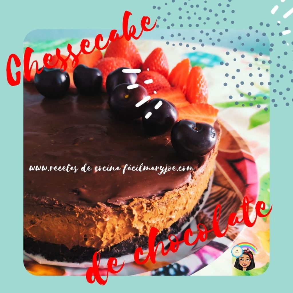 Tarta de queso con chocolate