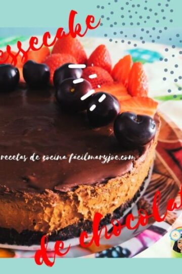 Tarta de queso con chocolate
