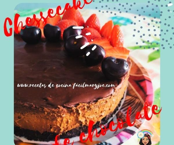 Tarta de queso con chocolate
